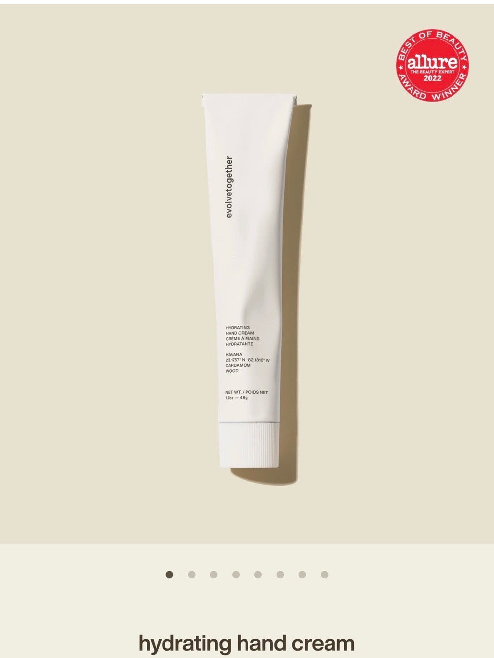 NEW EvolveTogether Hydrating Hand Cream Havana Cardamom Wood 1.69 oz NIB